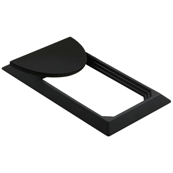 Veyron Dörtgen Kulp Mobilya Mutfak Çekmece Dolap Dolabı Kapak Kulpu Kulpları Kulbu Plastik Mat Siyah - Resim 7