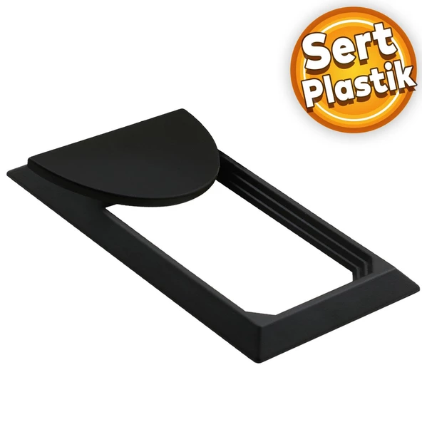 Veyron Dörtgen Kulp Mobilya Mutfak Çekmece Dolap Dolabı Kapak Kulpu Kulpları Kulbu Plastik Mat Siyah