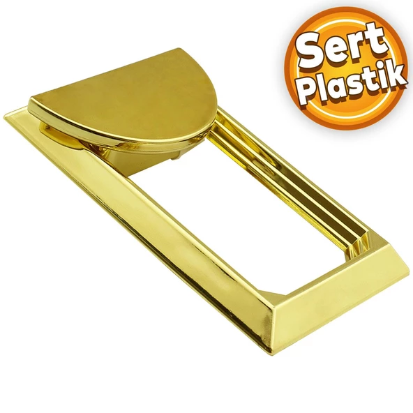 Veyron Dörtgen Kulp Mobilya Mutfak Çekmece Dolap Dolabı Kapak Kulpu Kulpları Kulbu Plastik Gold