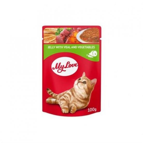 My Love Jöle İçinde Dana Etli Ve Sebzeli Pouch Kedi Maması 100 Gr - 2