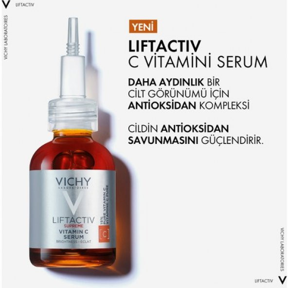 Vichy Liftactiv Supreme 15 Saf C Vitamini Aydınlatıcı Antioksidan Serum 20 ml