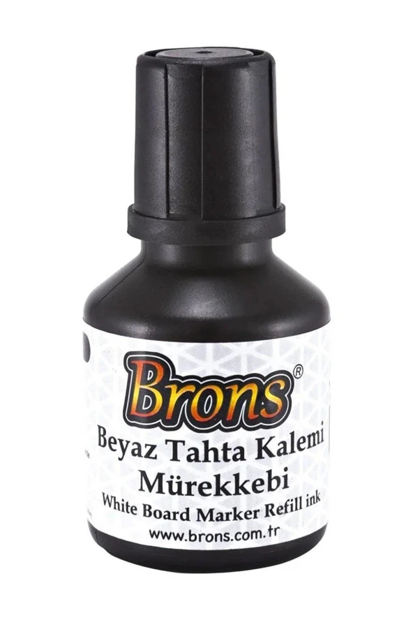 Brons Tahta Kalem Mürekkebi 30 CC Siyah Tahta Kalem Mürekkebi (12 Li Paket) ürün görseli