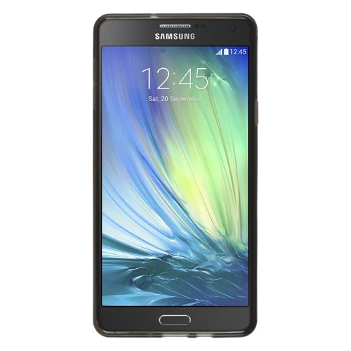 Samsung Galaxy A8 (A800) Kılıf Soft Silikon Şeffaf-Siyah Arka Kapak - 2