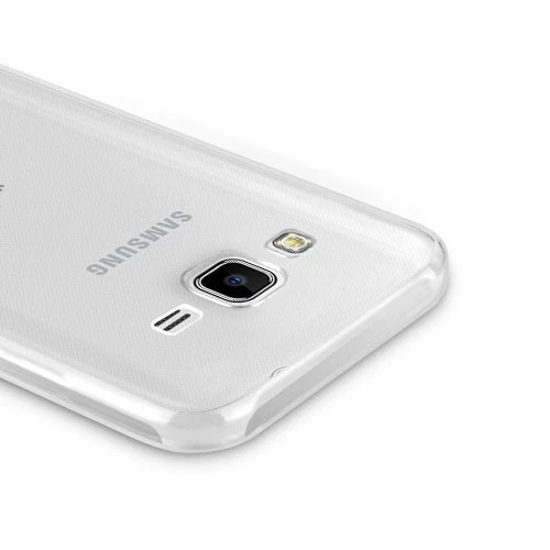 Samsung Galaxy J5 (J500) Kılıf Soft Silikon Şeffaf-Siyah Arka Kapak - 2