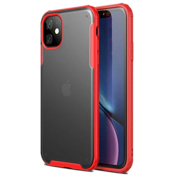 Smcase iPhone 11 Kılıf Vonk Hibrit Silikon  Tam Kapatan Ekran Koruyucu - Resim 5