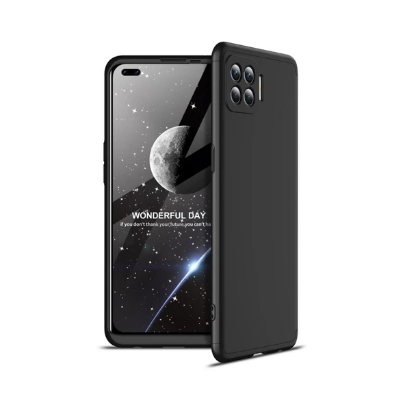 Smcase Oppo Reno4 Lite Kılıf 360 Ays zore Sert Kapak