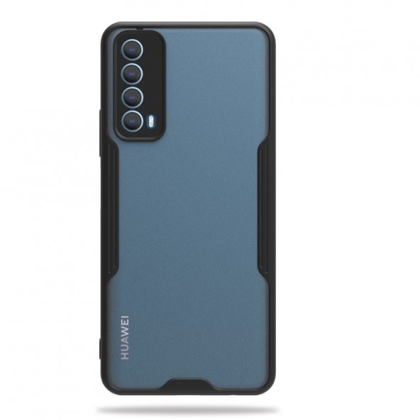 Smcase Huawei P Smart 2021 Kılıf Kamera Korumalı Parfe Bumper Silikon