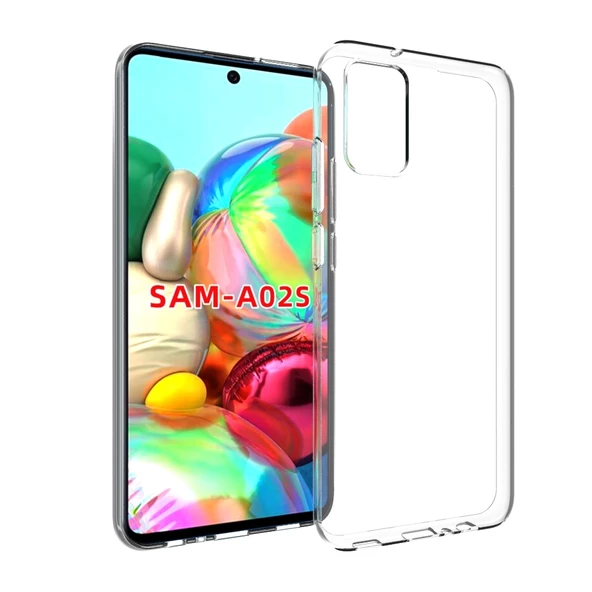 Smcase Samsung Galaxy A02s Kılıf Lüks Tpu Silikon  Nano Ekran Koruyucu