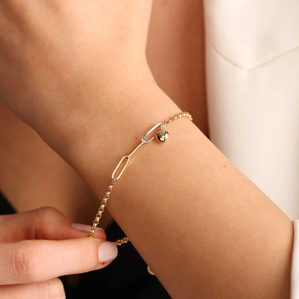 Doç Ataç Altın Bileklik Kalp Form