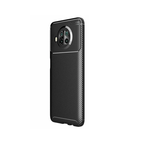 Smcase Xiaomi Mi10i 5g Kılıf Negro Karbon Dokulu Silikon  Nano Ekran Koruyucu
