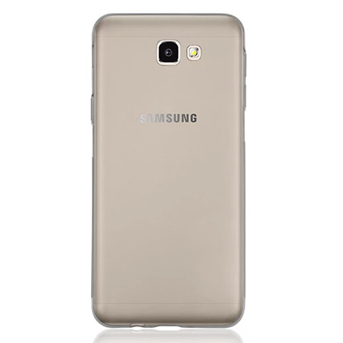 Samsung Galaxy J5 Prime (G570) Kılıf Soft Silikon Şeffaf-Siyah Arka Kapak