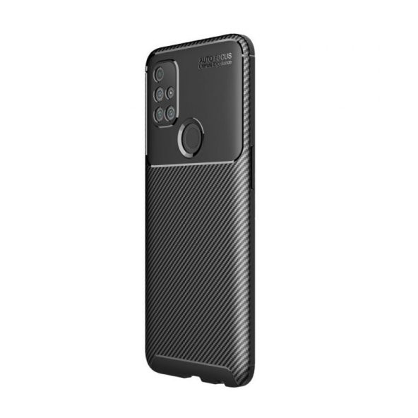 Smcase OnePlus Nord N10 5G Kılıf Negro Karbon Dokulu Silikon