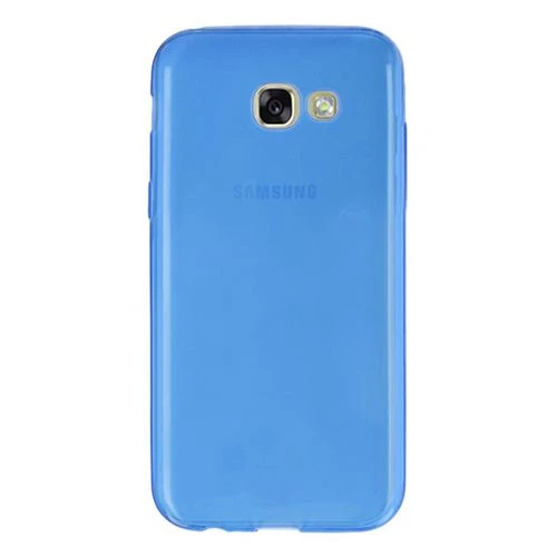 Samsung Galaxy A5 2017 (A520) Kılıf Soft Silikon Şeffaf-Mavi Arka Kapak