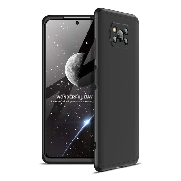 Smcase Xiaomi Poco X3 NFC Kılıf 360 Ays zore Sert Kapak