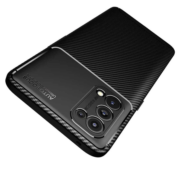Smcase Oppo Reno 5 5G Kılıf Kamera Korumalı Karbon Dokulu Silikon  Tam Kapatan Ekran Koruyucu - 4