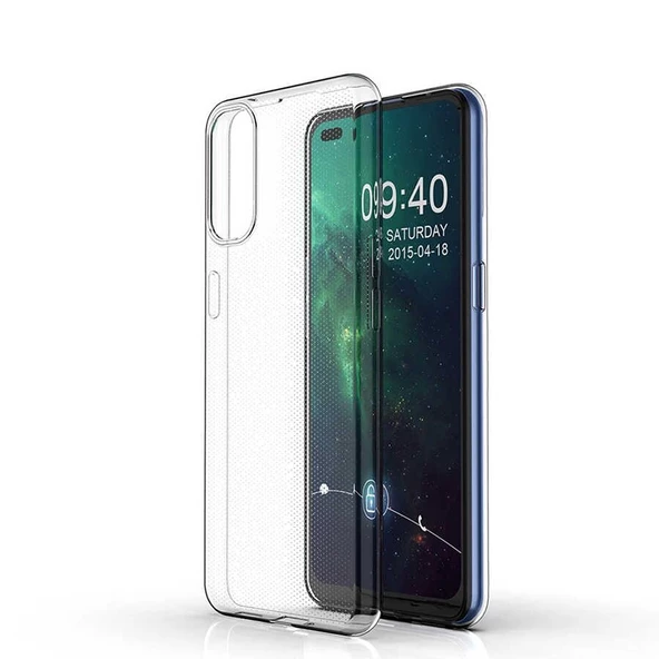 Smcase Oppo Reno 5 5G Kılıf Lüks Tpu Silikon  Tam Kapatan Ekran Koruyucu