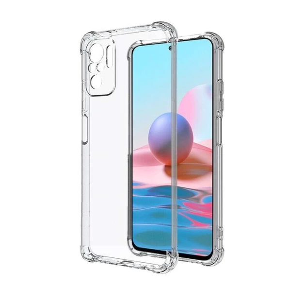 Smcase Xiaomi Redmi Note 10s Kılıf Kamera Korumalı Darbeye Dayanıklı Sert Silikon