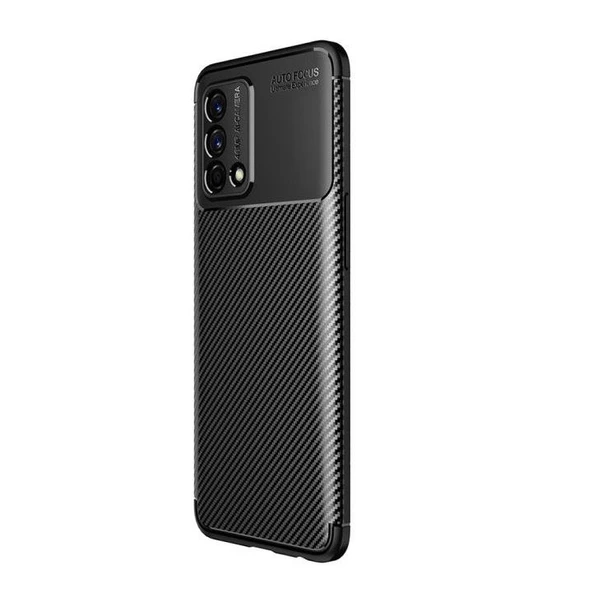 Smcase Oppo A74 Kılıf Negro Karbon Silikon  Nano Ekran Koruyucu