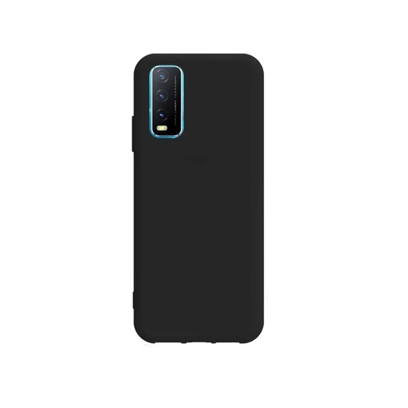 Smcase Vivo Y20s Kılıf Biye Mat Silikon  Nano Ekran Koruyucu