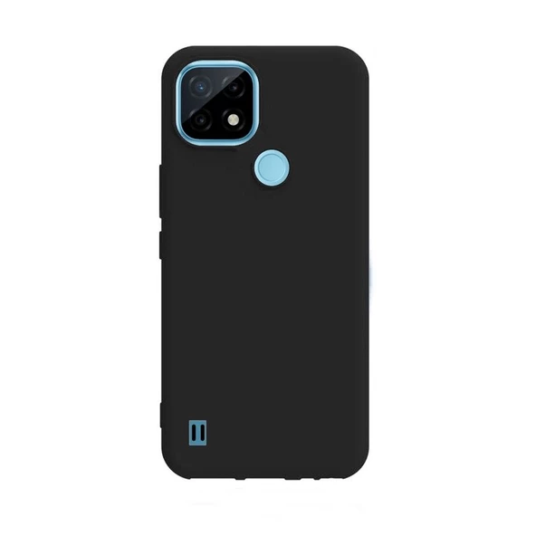 Smcase Realme C21 Kılıf Biye Mat Silikon  Nano Ekran Koruyucu