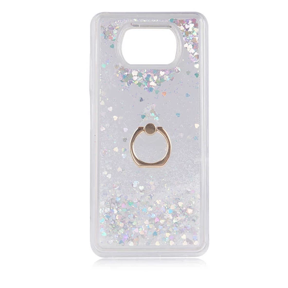 Smcase Xiaomi Poco X3 NFC Kılıf Sulu Yüzüklü Milce Glitter Silikon - 2