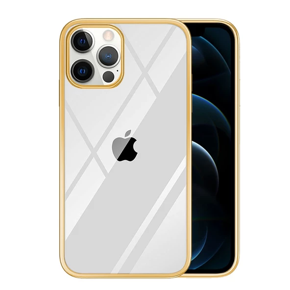 Smcase iPhone 12 Kılıf Tarex Pixel Plating Lazer Sert Rubber Silikon  Nano Ekran Koruyucu