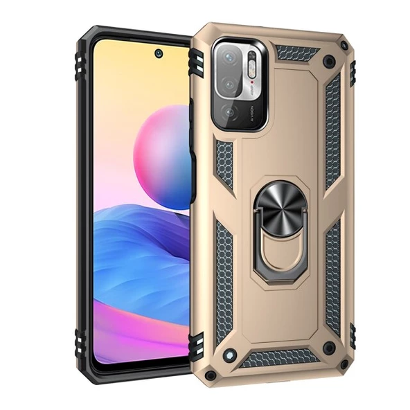 Smcase Xiaomi Redmi Note 10 5g Kılıf Vega Yüzüklü Çift Katmanlı Tank Kapak - 10