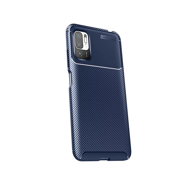 Smcase Xiaomi Poco M3 Pro 5g Kılıf Karbon Dokulu Silikon - Resim 3