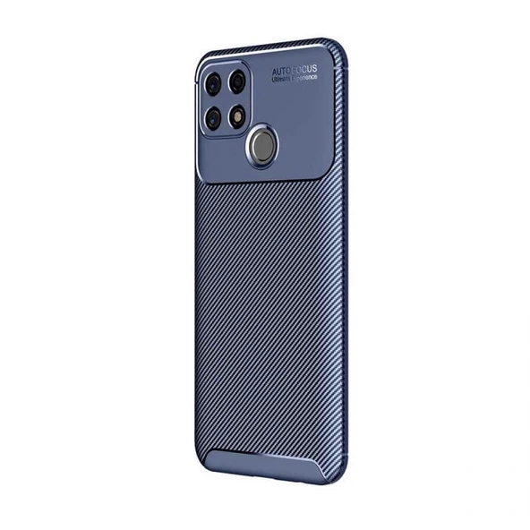 Smcase Oppo A15 Kılıf Kamera Korumalı Negro Karbon Silikon  Nano Ekran Koruyucu - Resim 9