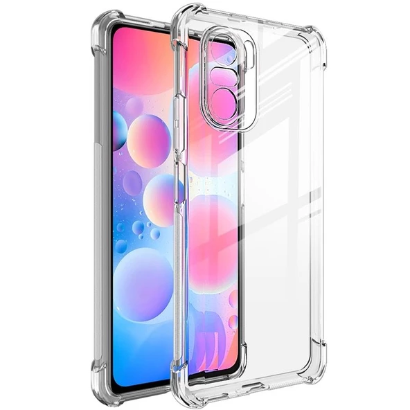 Smcase Xiaomi Poco F3 Kılıf Kamera Korumalı Darbeye Dayanıklı Silikon