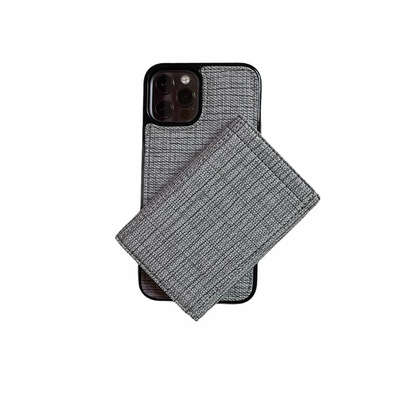 Smcase iPhone 11 Pro Kılıf Kumaş Spor 2-1 Kartlıklı Cüzdan