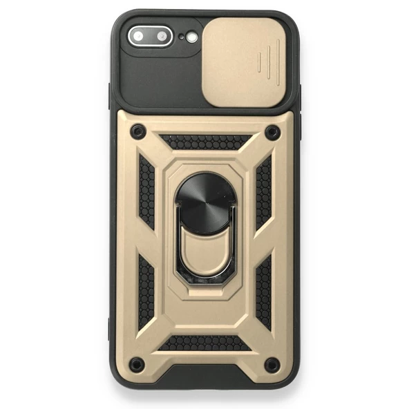 Smcase iPhone 7 Plus Kılıf Kamera Korumalı Yüzüklü Tank Pars Silikon