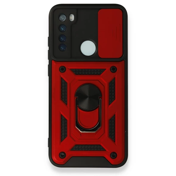 Smcase Xiaomi Redmi Note 8 Kılıf Kamera Korumalı Yüzüklü Tank Pars Silikon