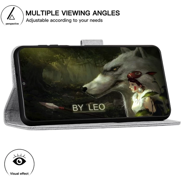 Smcase Samsung Galaxy A53 Kılıf Kumaş Spor Standlı Cüzdan - Resim 5