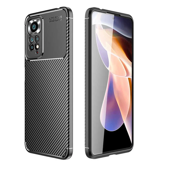 Smcase Xiaomi Redmi Note 11 Global Kılıf Kamera Korumalı Negro Silikon