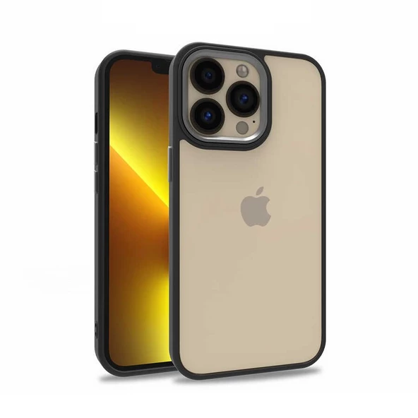 Smcase iPhone 12 Pro Kılıf Renkli Bumper Hybrid Flora Silikon