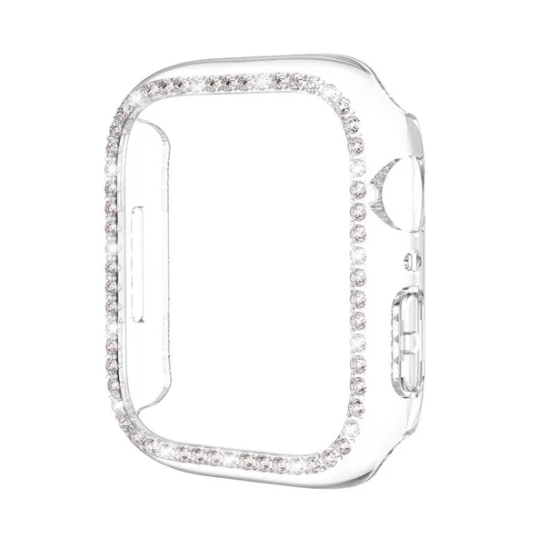 Smcase Apple Watch 41mm Taşlı Gard Koruma Kapak - 6