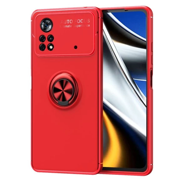 Smcase Xiaomi Poco X4 Pro 5g Kılıf Kamera Korumalı Ravel Yüzüklü Standlı Silikon - 2