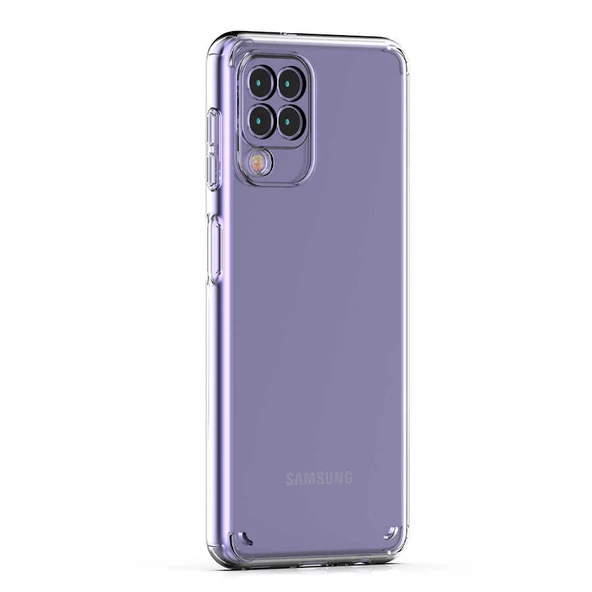 Smcase Samsung Galaxy M22 Kılıf Kamera Korumalı Coss Sert Silikon