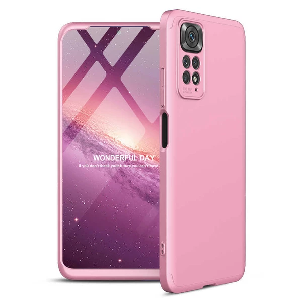 Smcase Xiaomi Redmi Note 11s Global Kılıf 360 Ays zore Sert Kapak - 3