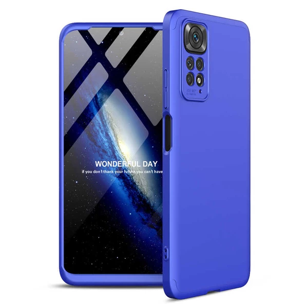 Smcase Xiaomi Redmi Note 11s Global Kılıf 360 Ays zore Sert Kapak - 9