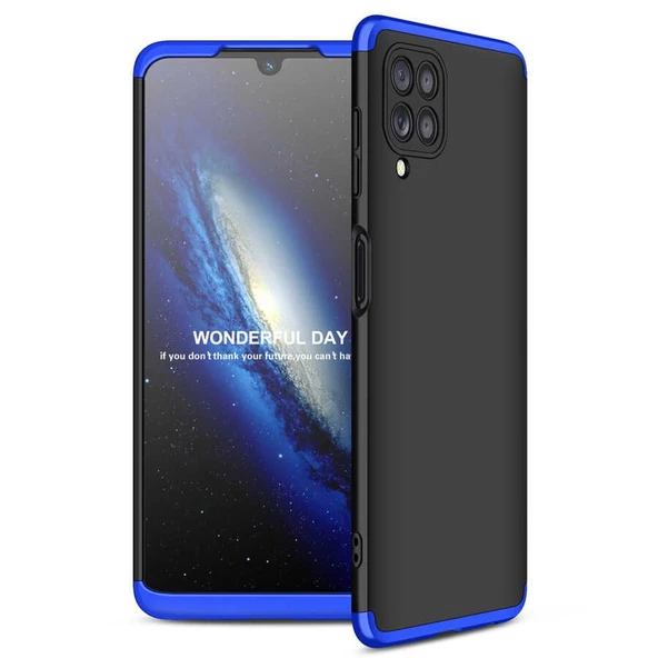 Smcase Samsung Galaxy M32 4g Kılıf 360 Ays zore Sert Kapak - 4