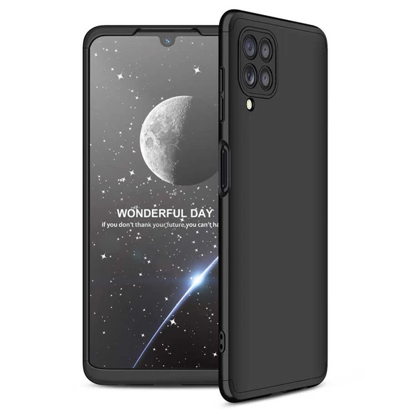 Smcase Samsung Galaxy M22 Kılıf 360 Ays zore Sert Kapak