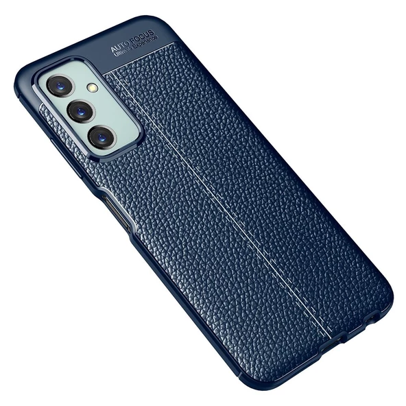 Smcase Samsung Galaxy M23 Kılıf Deri Dokulu Niss Silikon - 4