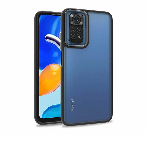 Smcase Xiaomi Redmi Note 11S Global Kılıf Renkli Bumper Hybrid Flora Silikon