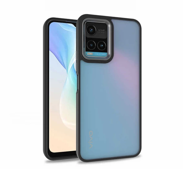 Smcase VİVO Y32 Kılıf Renkli Bumper Hybrid Flora Silikon