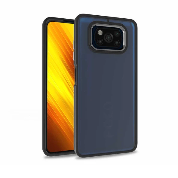 Smcase Xiaomi Poco X3 NFC Kılıf Renkli Bumper Hybrid Flora Silikon