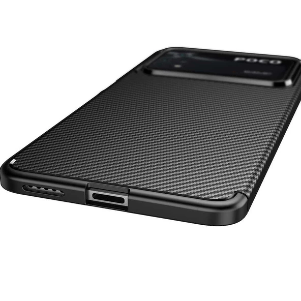 Smcase Xiaomi Poco X4 Pro 5g Kılıf Karbon Dokulu Negro Silikon - 3