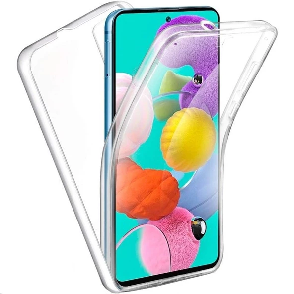 Smcase Samsung Galaxy A02s Kılıf 360 Ön Arka Silikon