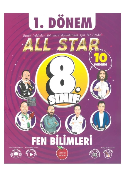 Newton Yayınları LGS Fen Bilimleri 1.Dönem 10 Deneme Sınavı